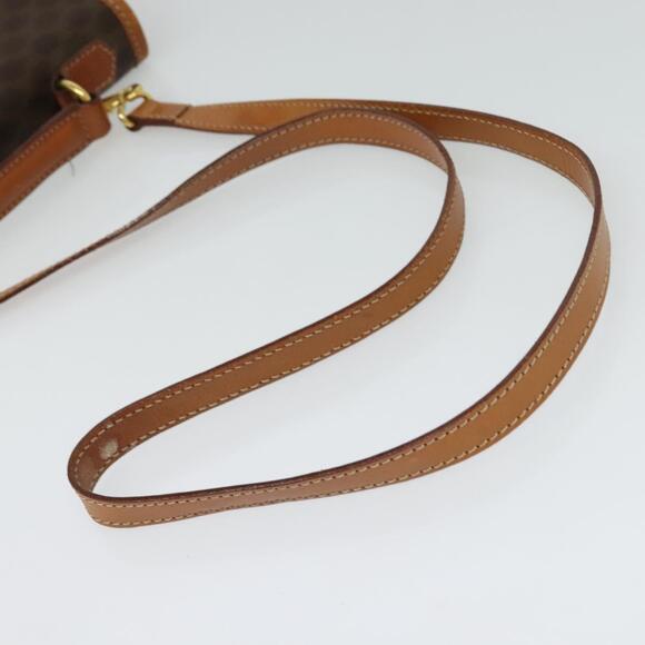 CELINE Macadam Canvas Hand Bag Pvc Leather Brown Gold - Picture 9 of 13